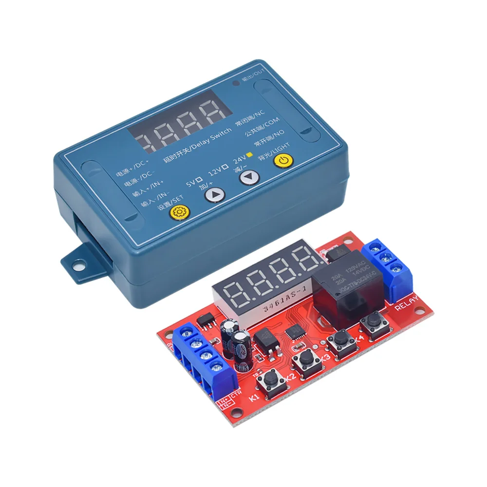 5V 12V 24V 10A 1 channel Delay time relay module  timing programmable optical coupler isolation pulse cycle power off trigger