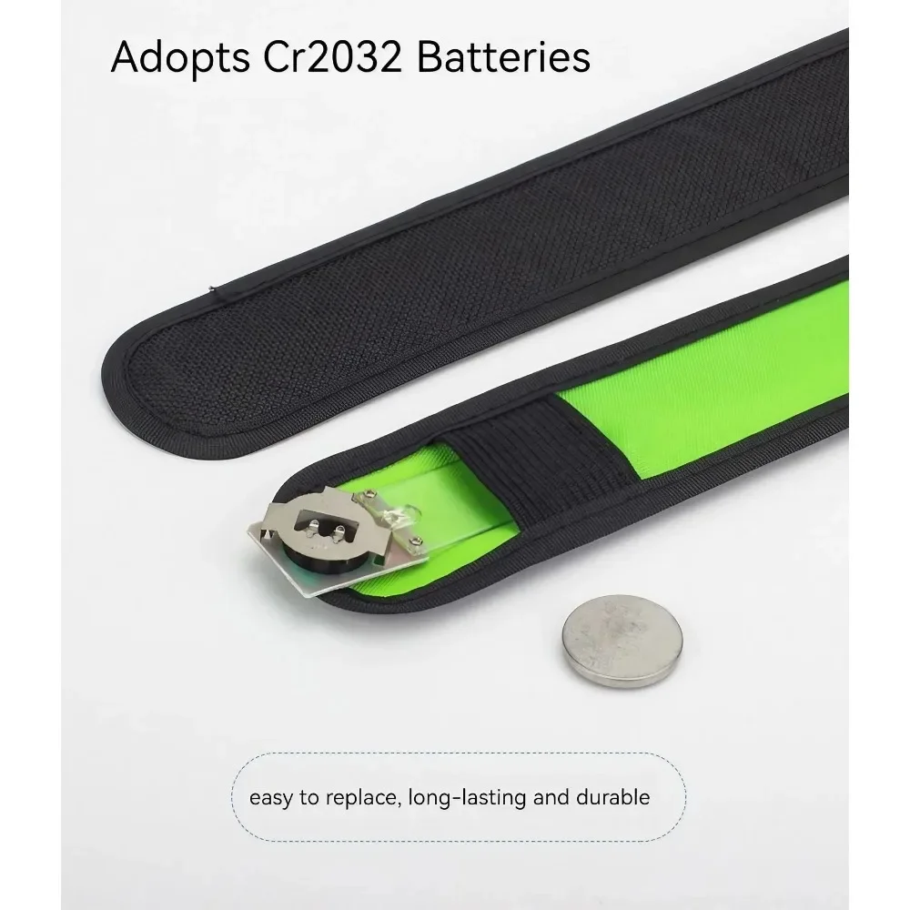 Fascia da braccio sportiva illuminata a LED Fasce di sicurezza illuminate per corsa notturna, jogging, allenamento fitness