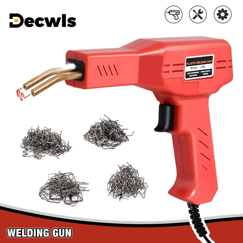 220V/110V Plastic Welder Cordless Car Bumper Repair Kit Plastic Welding Tool Welder Hot Nail Gun Optional 200/800 Welding Staple