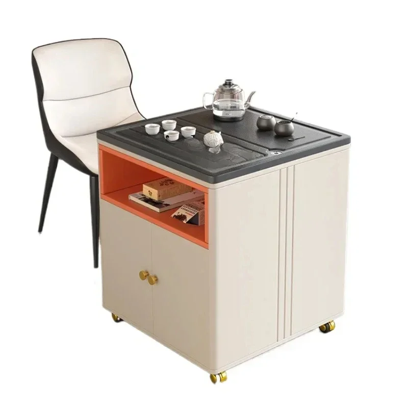 ZK النار الحجر طاولة شاي المنزل الذكي بسيط ضوء الفاخرة خزانة الشاي غرفة المعيشة شرفة المحمول الكونغ فو #1