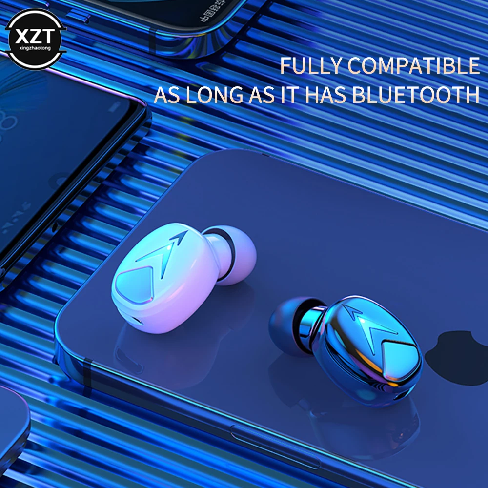 2022ミニbluetooth 5.0ヘッドホンtwsワイヤレススポーツイヤホンハンズフリーシングルヘッドセットマイクのためのスマートフォン