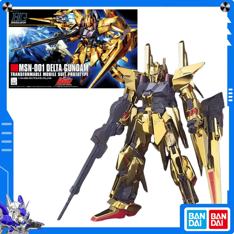 

Original Bandai Gundam UC (Unicorn) 1/144 HGUC MSN-001 Delta Gundam Action Figure Assembly Model Collect Ornament Festival Gift