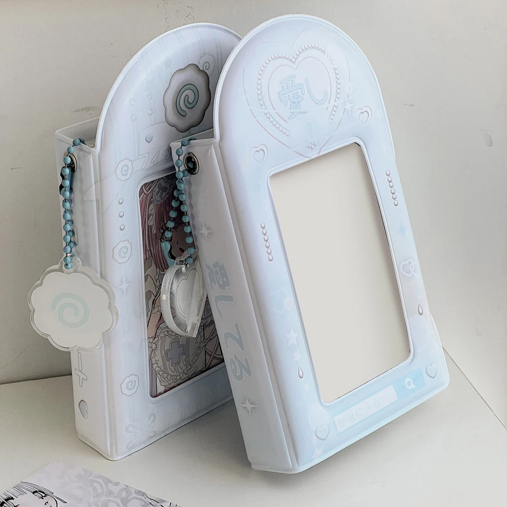 INS Photo Album com 32 bolsos, Sweet Photocards, Protector, Livro de coleção, Hollow Out, Small Cards Storage, 3 Polegada