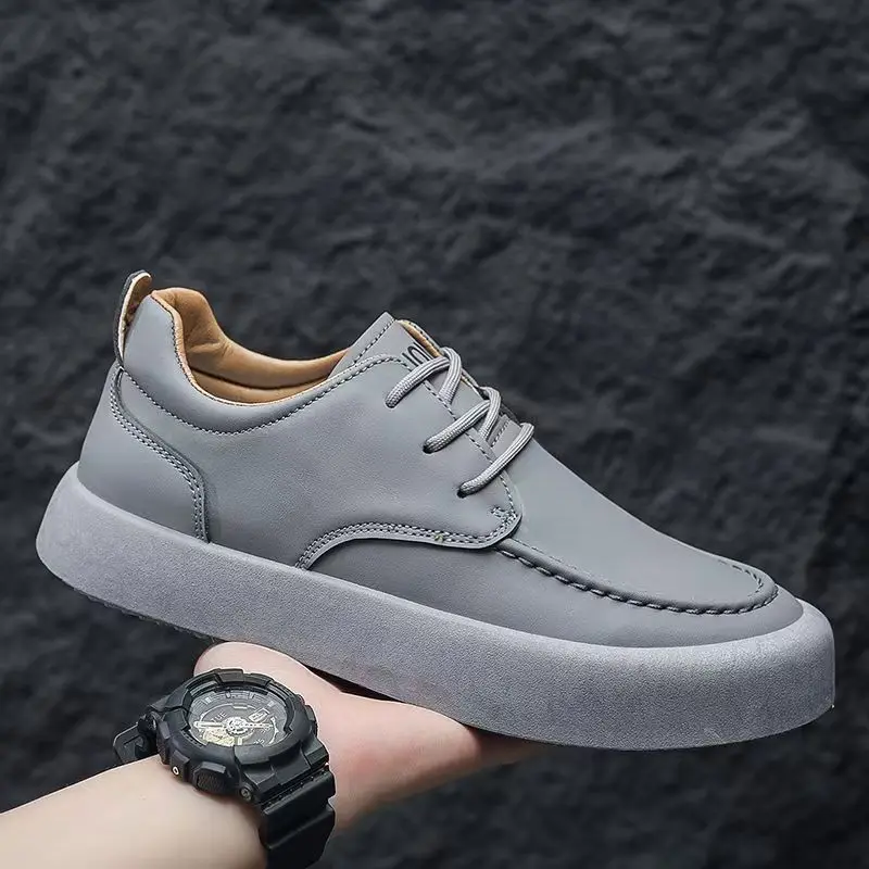 Mens Thick Soled Popular Casual Shoes Men 2024 New Autumn Winter Versatile Flat-Soled Comfortable Sports Shoes