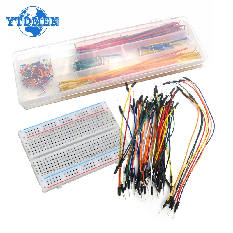 Breadboard 400 830 Holes Prototype Board MB-102 Solderless PCB Mini Test Board Jumper Wire Cable DIY Kit