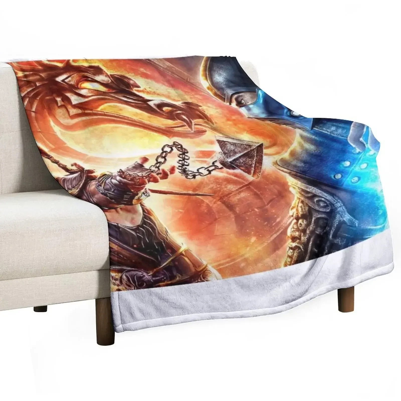 Mortal Kombat Throw Blanket Kid'S Polar Sleeping Bag bed plaid Soft Beds Thermal Blankets