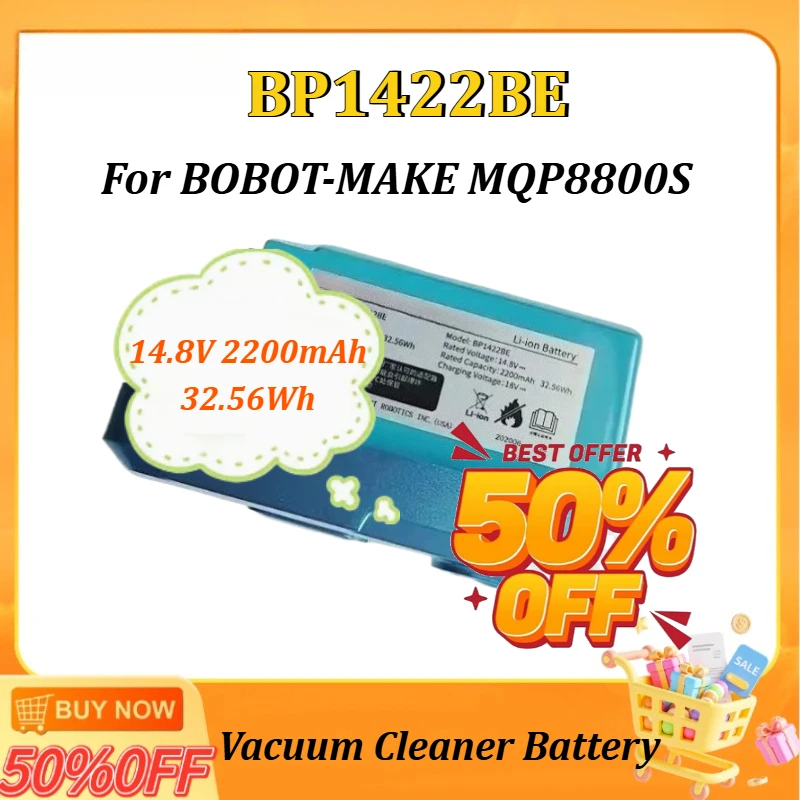 

New 14.8V 2200mAh 32.56Wh BP1422BE Replacement Cleaning Robot Battery for BOBOT-MAKE MQP8800S High Quality Battery