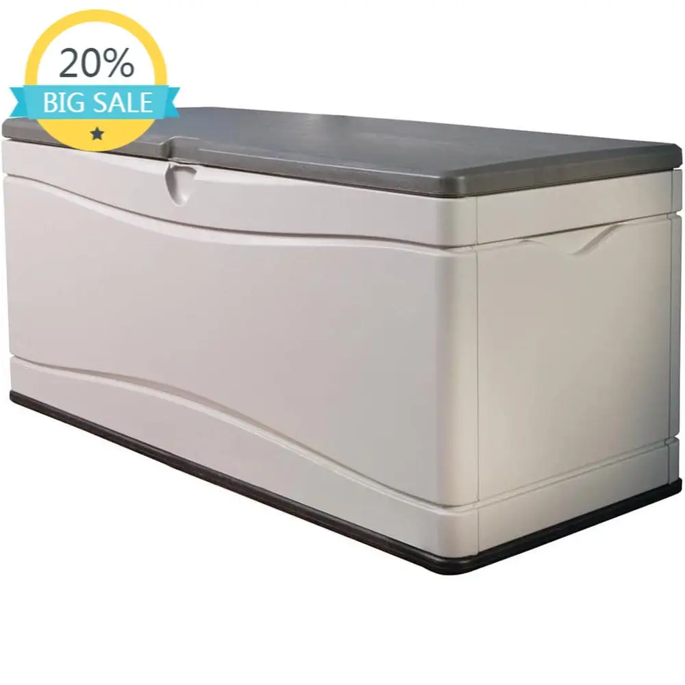 

Large 130 Gallon Deck Storage Box, Extra Capacity, Desert Sand/Brown