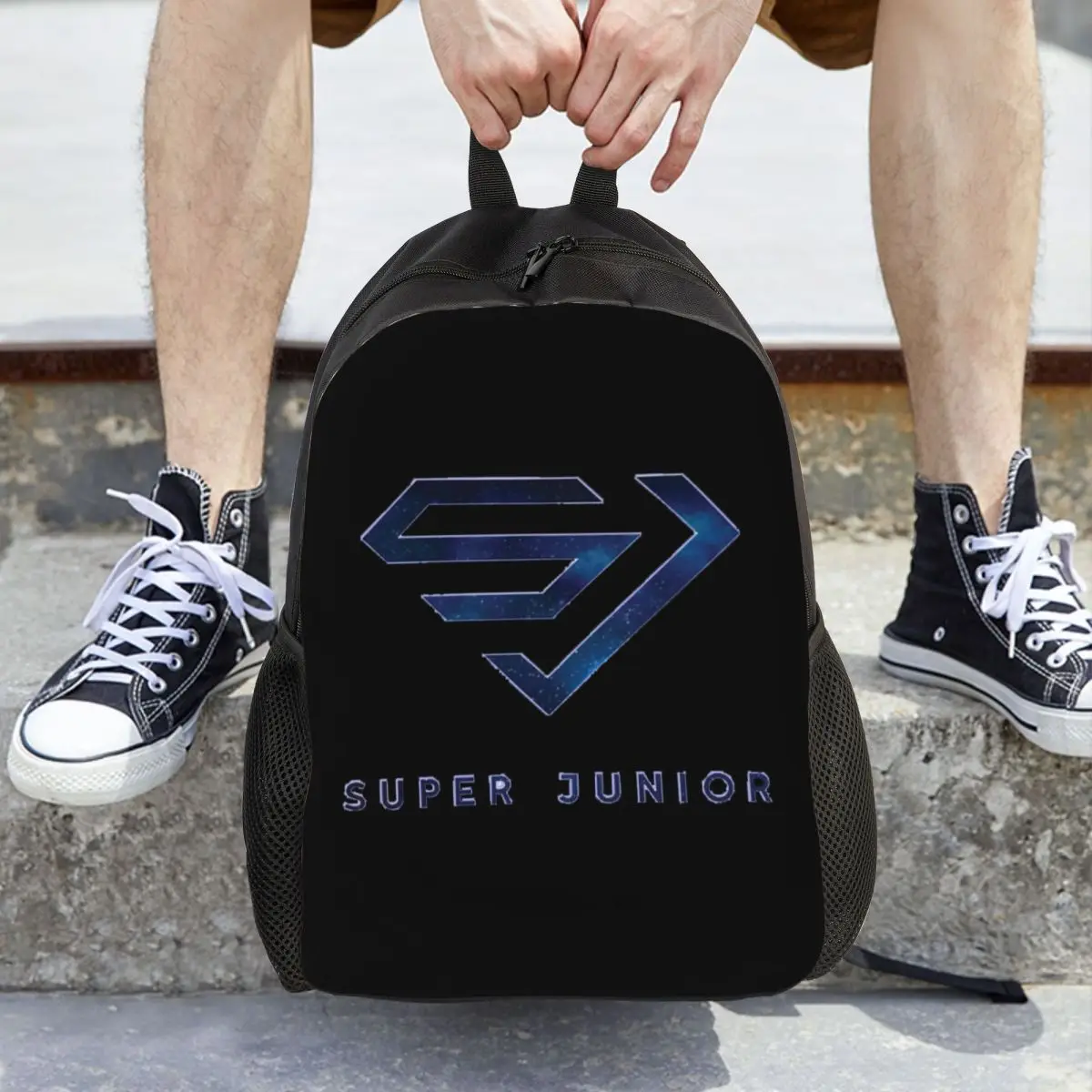 

Super Junior Logo Backpack Daypack Large Capacity Children BookBag School Bag Shoulder Bags for Men Women