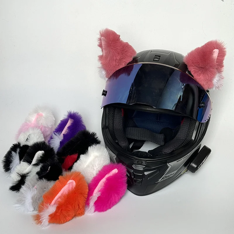 

Cat's ears (Steamed cat-ear shaped bread) battery car helmet ski helmet universal animal ear net red motorcycle helmet accessori