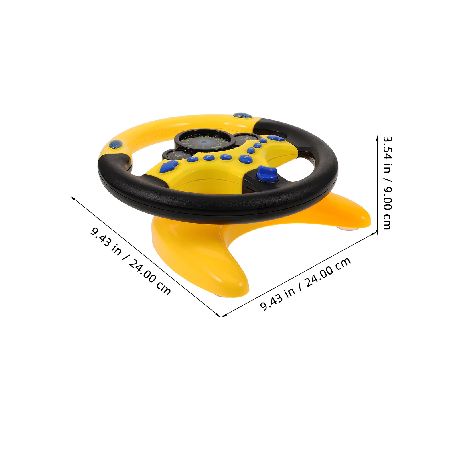 

Child Vehicle Steering Wheel Realistic 360 Degree Spin Suction Cup and Musical Features for Engaging Play Experience
