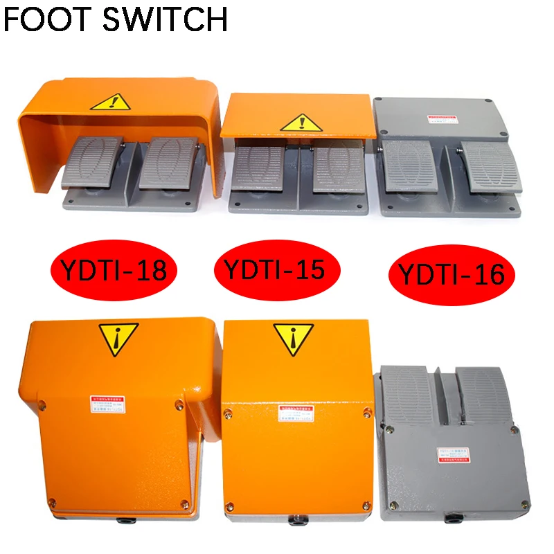 

YDT1-15 YDT1-18 Foot treadle Switch Pedal Foot Control Switch 250V 380V 10A double pedal use for bending machine punch