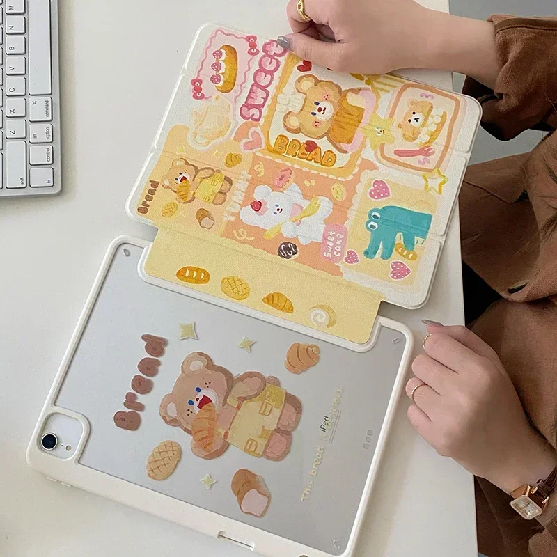 Cute Smart Case for iPad Air 11 M2 M3 2025 A16 11th Air 5th 4th Pro11 13 M4 M2 Air13 M2 M3 iPad 10th 9th 8 7 10.2 10.5 9.7 Funda
