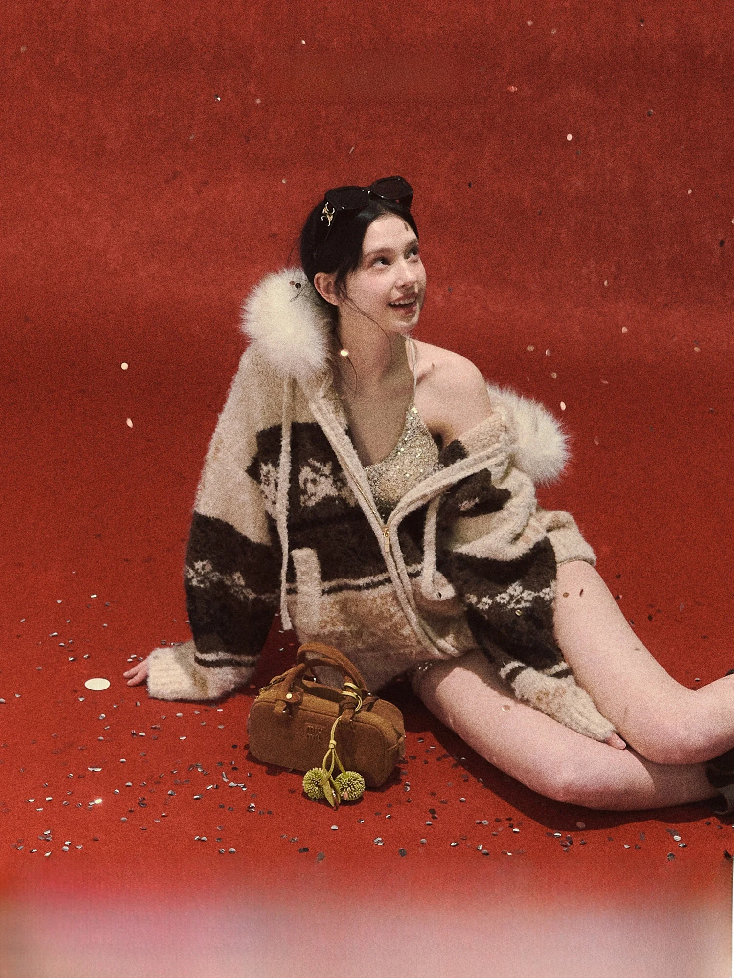 

Женский шерстяной кардиган OAKMOO в стиле Cisas с отстегивающимся меховым воротником и шапкой-бини, зимнее пальто для женщин