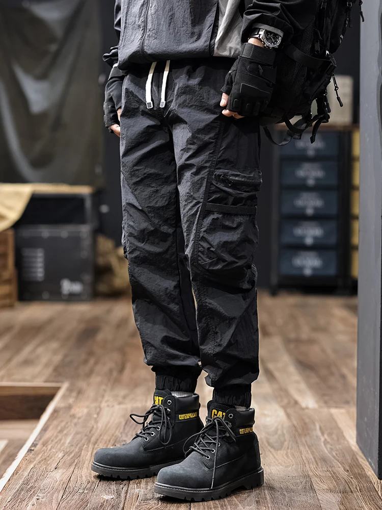 

Spring and summer new outdoor cool quick-drying overalls men's bunched feet loose large size pants men's American casual pants