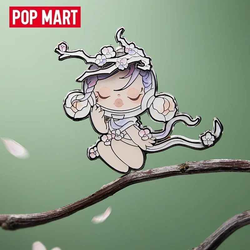 

POP MART Skullpanda The Ink Plum Blossom Series Badge Original Blind Box Mystery Box Surprise Guess Bag Toys Ornament Figurines