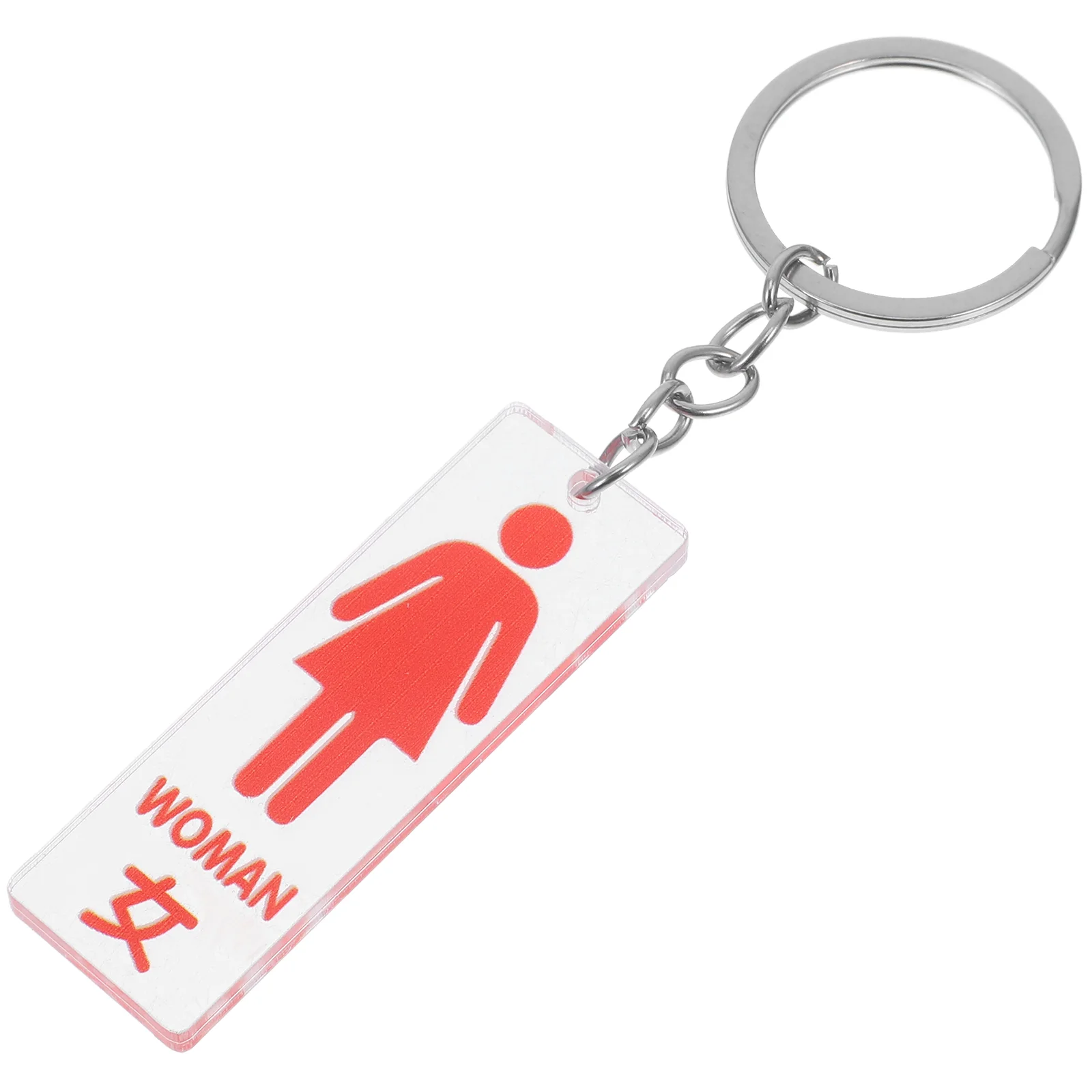 Tag Key Chain Restroom Rings Identifiers Keychain for Men Pendant Red Vintage Keyrings Girl