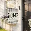 Home Sweet Home Garden Flag 12x18 Inch Double Sided, Rustic Welcome Outdoor Burlap Yard Flags Decoration for Front Porch Pat jjp