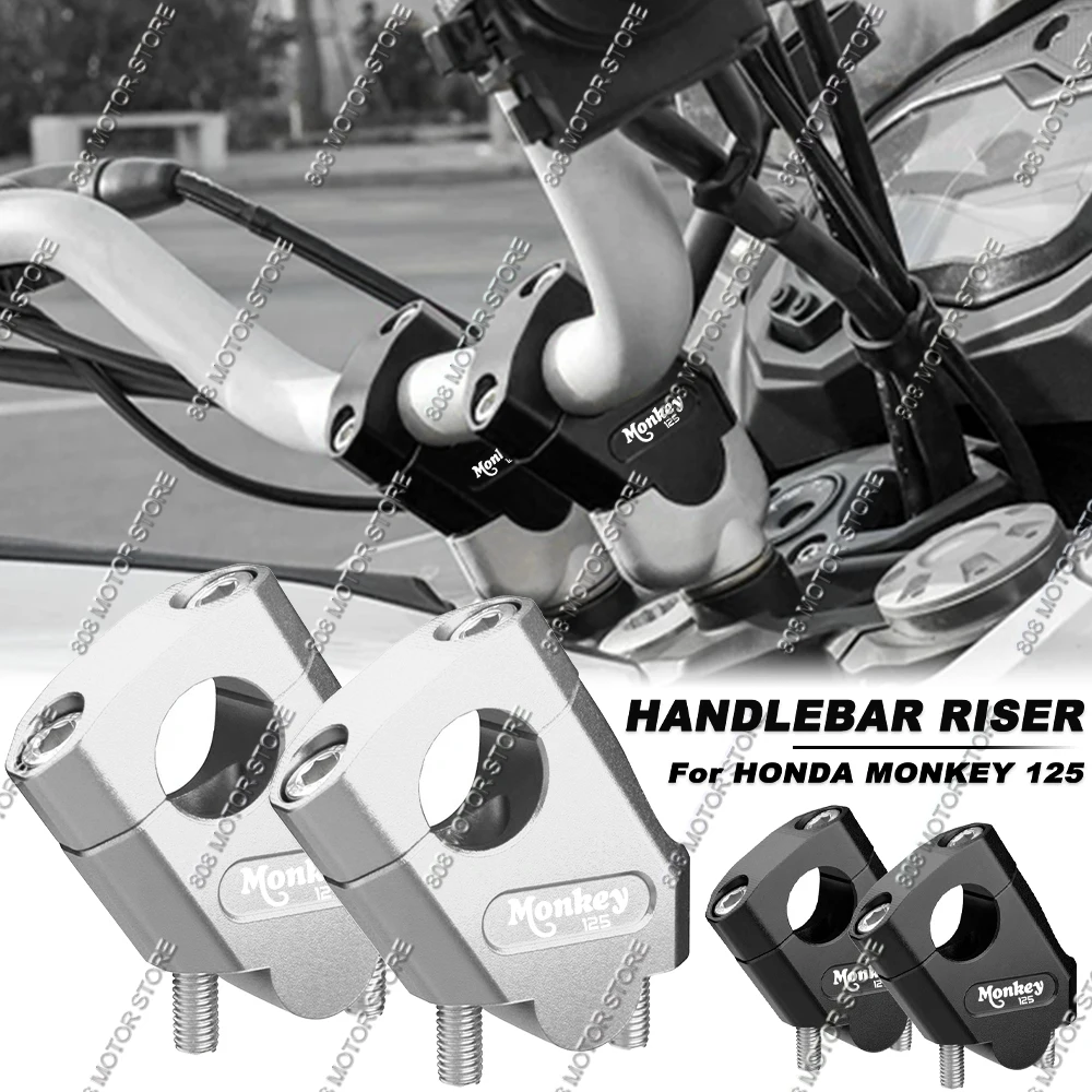

For Honda Monkey 125 Motorcycle Handlebar Riser Bar Mount Handle Clamp Better Upright Position