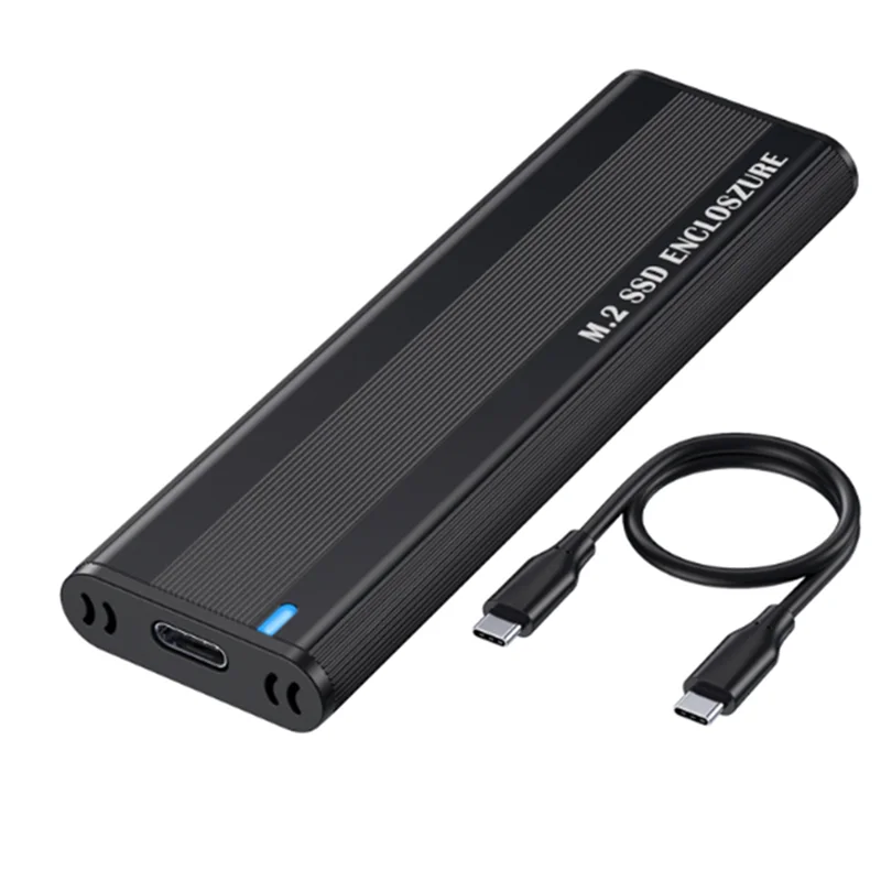 

M2 SSD Case NVME SATA Dual Protocol M.2 to USB Type C 3.1 SSD Adapter for NVME PCIE NGFF SATA SSD Disk Box(B)