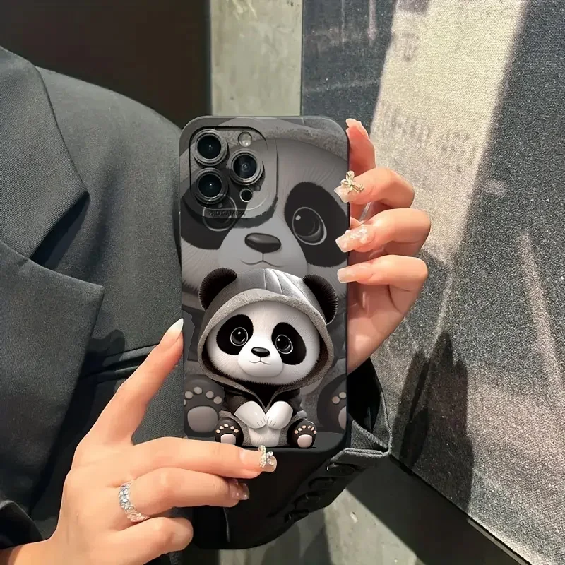 Pupil Shadow Panda Painting Phone Case For Samsung Galaxy S24 S23 Ultra 5G S22 Plus S21 FE A15 A35 A55 A14 A34 A54 A33 A53 Cover