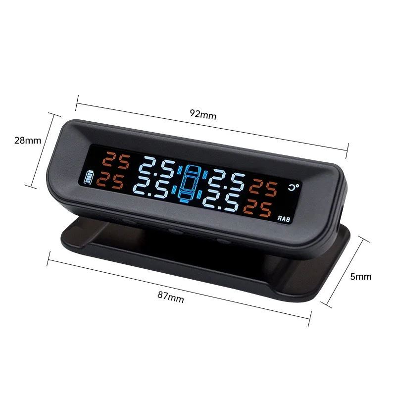 High Quality Car TPMS Tyre Pressure Monitoring System Solar Power with Precision Internal External Sensor