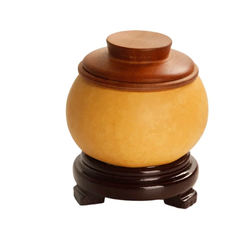 

*Natural gourd tea can set portable wake tea box sealed tea box warehouse storage bag