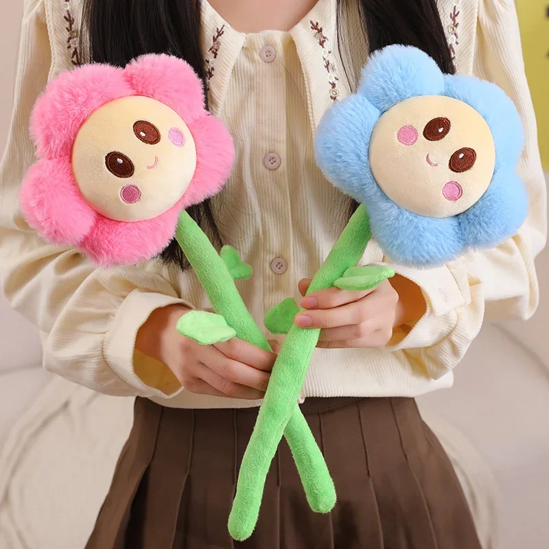 Nuovo girasole con fiore Vita eterna Margherita Decorazione di nozze Simulazione Bouquet Giocattoli di peluche Regalo di festa di compleanno per ragazze