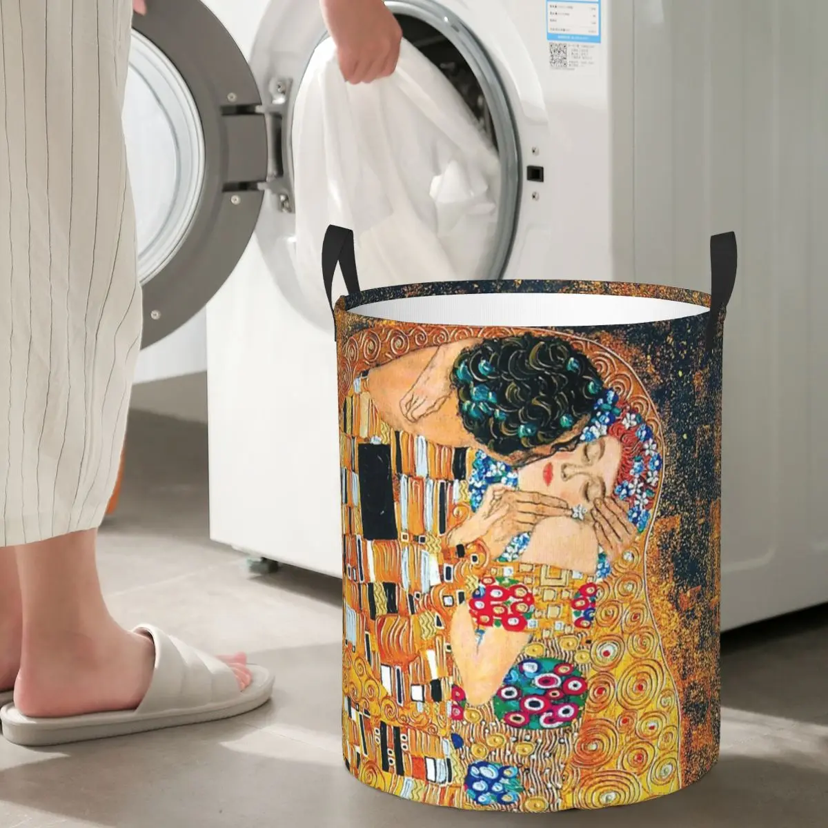 

Складные корзины для белья Gustav Klimt The Kiss, корзина для хранения грязной одежды, домашний органайзер, коробка