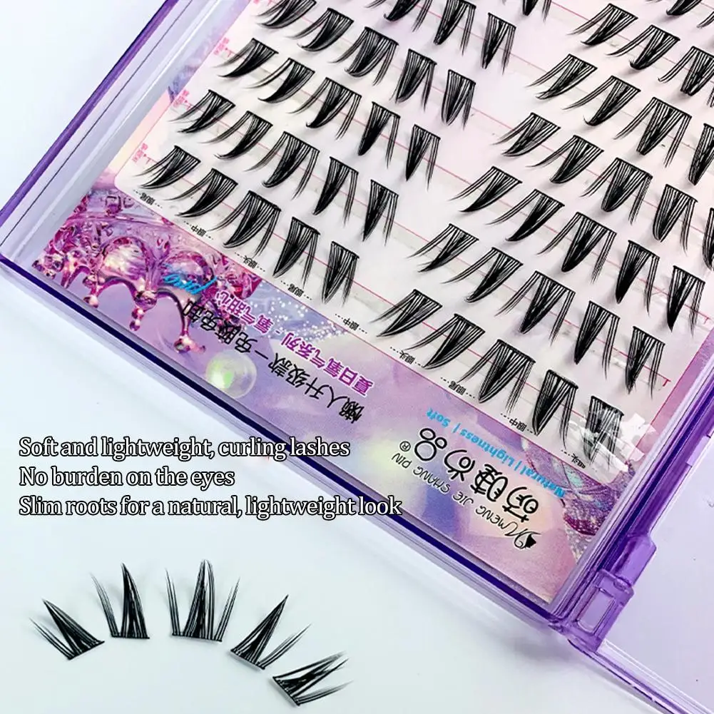 Large Volume of Lashe Clusters Noglue Eyelashes Glue Strands Eyelashes Beauty Eye Lashes Natural Fake Eyelashes Cluster Lashes