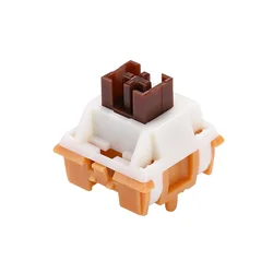 YUNZII Caramel Coffee V2 Silent Switch, Pre-Lubed 5-Pin Mute Linear Switches for Hot Swap Mechanical Gaming Keyboard, 35Pcs/Pack