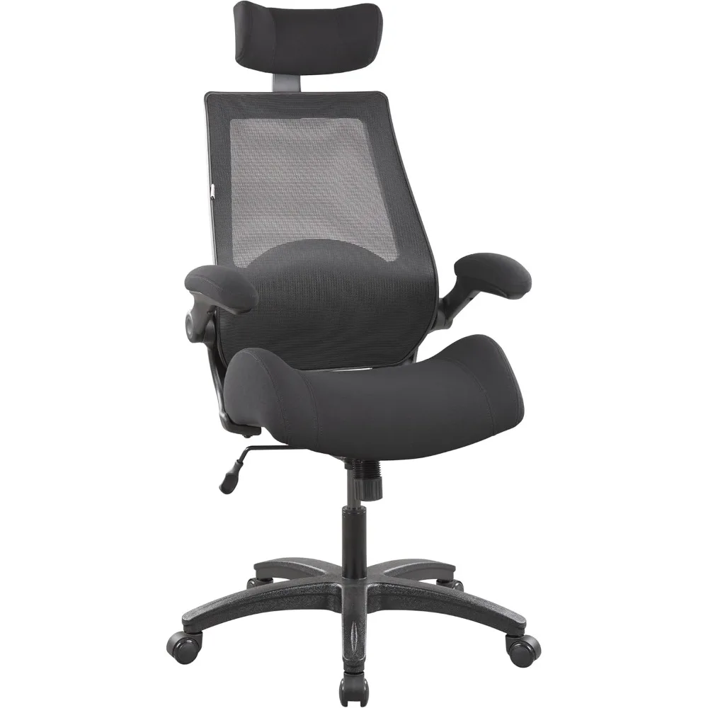 

BOLISS Эргономичное сетчатое компьютерное офисное кресло с высокой спинкой 400 фунтов и супермягкими регулируемыми подлокотниками, формованное пенопластовое сиденье, поясничная опора