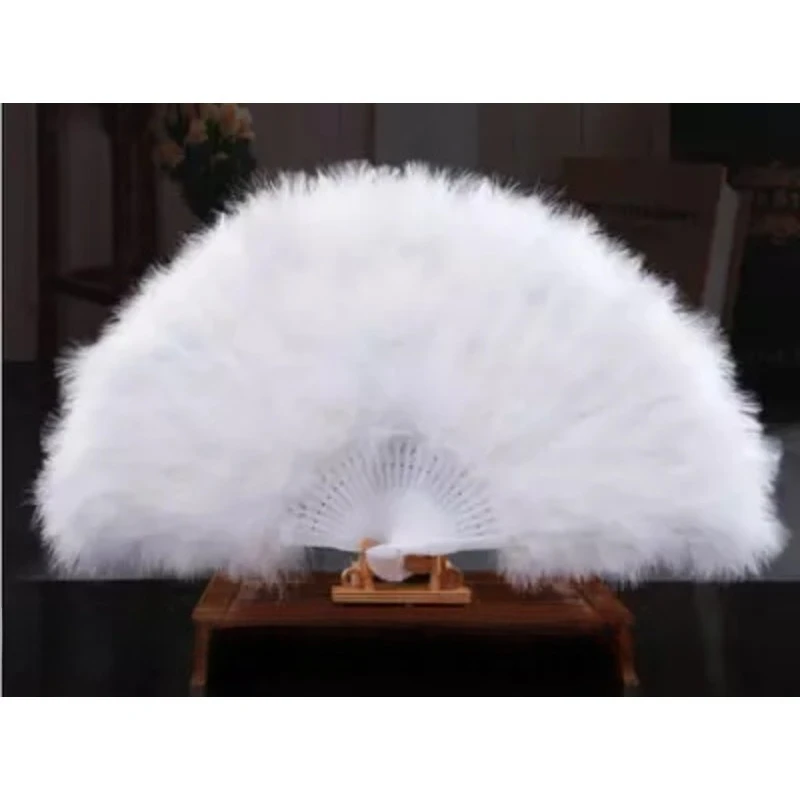 

Full down thickened feather fan, enlarged fan dance fan, stage feather fan 45x80cm