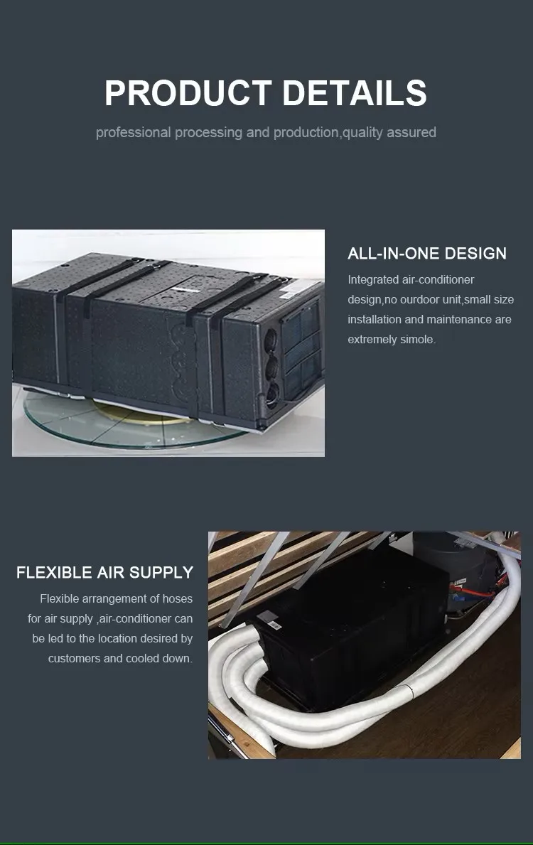 YYHC-115V 220V Under Bunk air Conditioner caravan RV Under Beach Bottom air Conditioner for RV