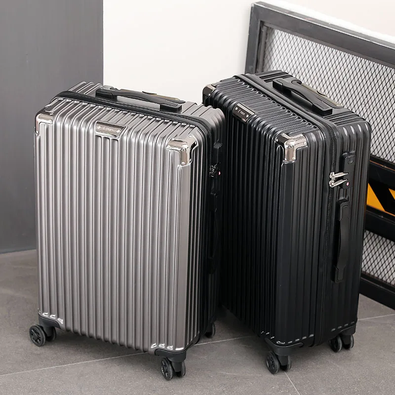 

Aluminum Frame Lage Suitcase with Combination Lo for Travel Faionable Trendy Polyester Zipper Closure Wheels