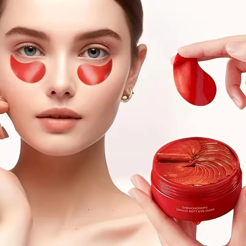 60pcs Dragon's Blood Collagen Eye Mask Anti Dark Circles Removal Eye Bags Moisturizing Firming Eye Patches Skin Care