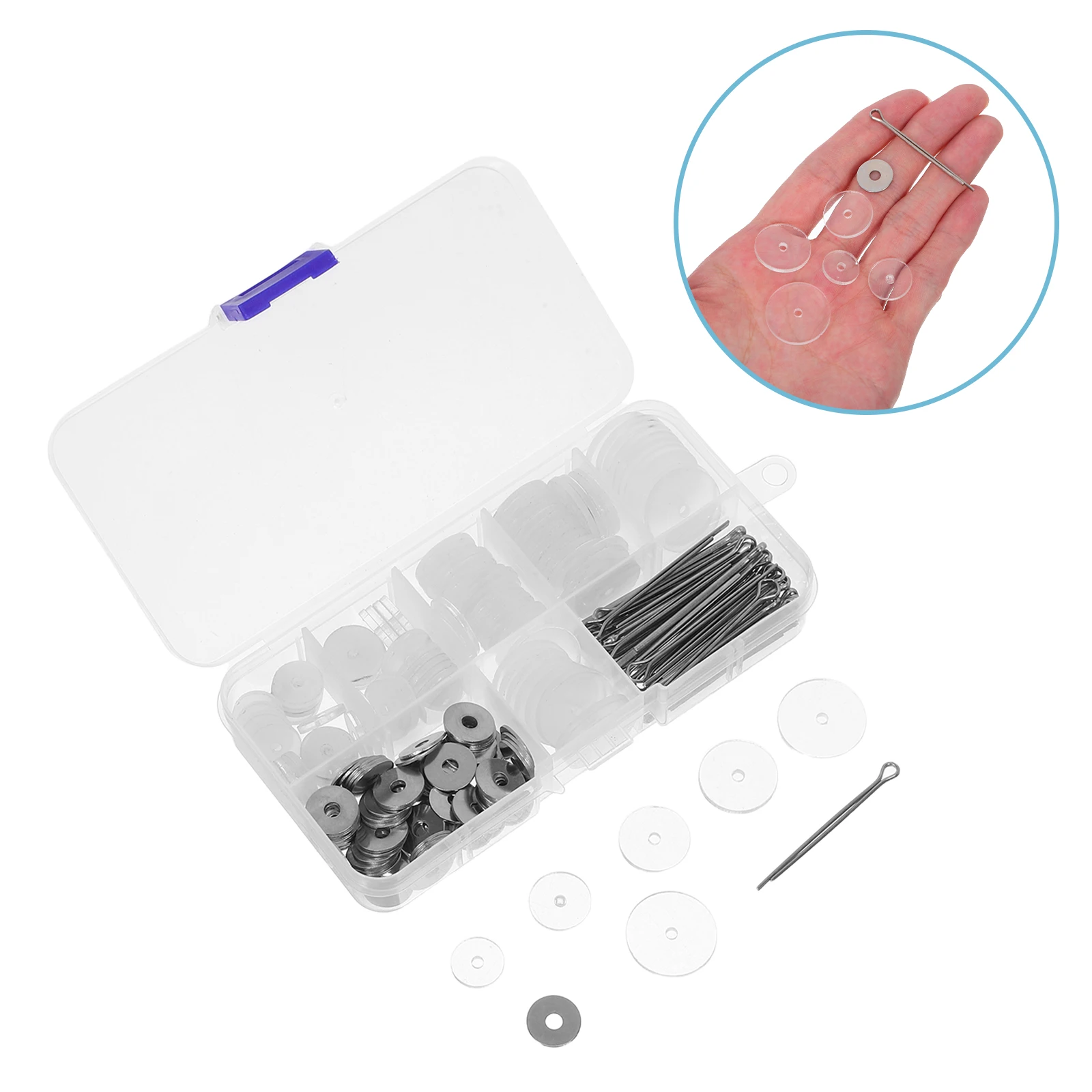 

50pcs Clear Acrylic Joints Connectors Cotter Pins 12/14/16/18/20Mm Multi-Size Rotatable Movable Action Figure Craft Supplies For