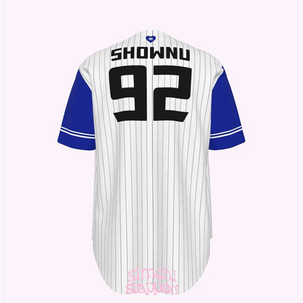 2026 New MONSTA X Baseball Style Jersey, Kpop Fan Streetwear Top，MONBEBE Fan Concert Shirt
