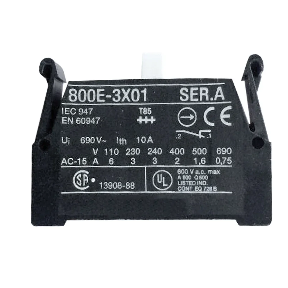 Original nuevo para botón eléctrico AB/Allen-Bradley/BLOQUE DE CONTACTO 690V 10A contacto de interruptor 800E-3X10 800E-3X01 contacto de botón