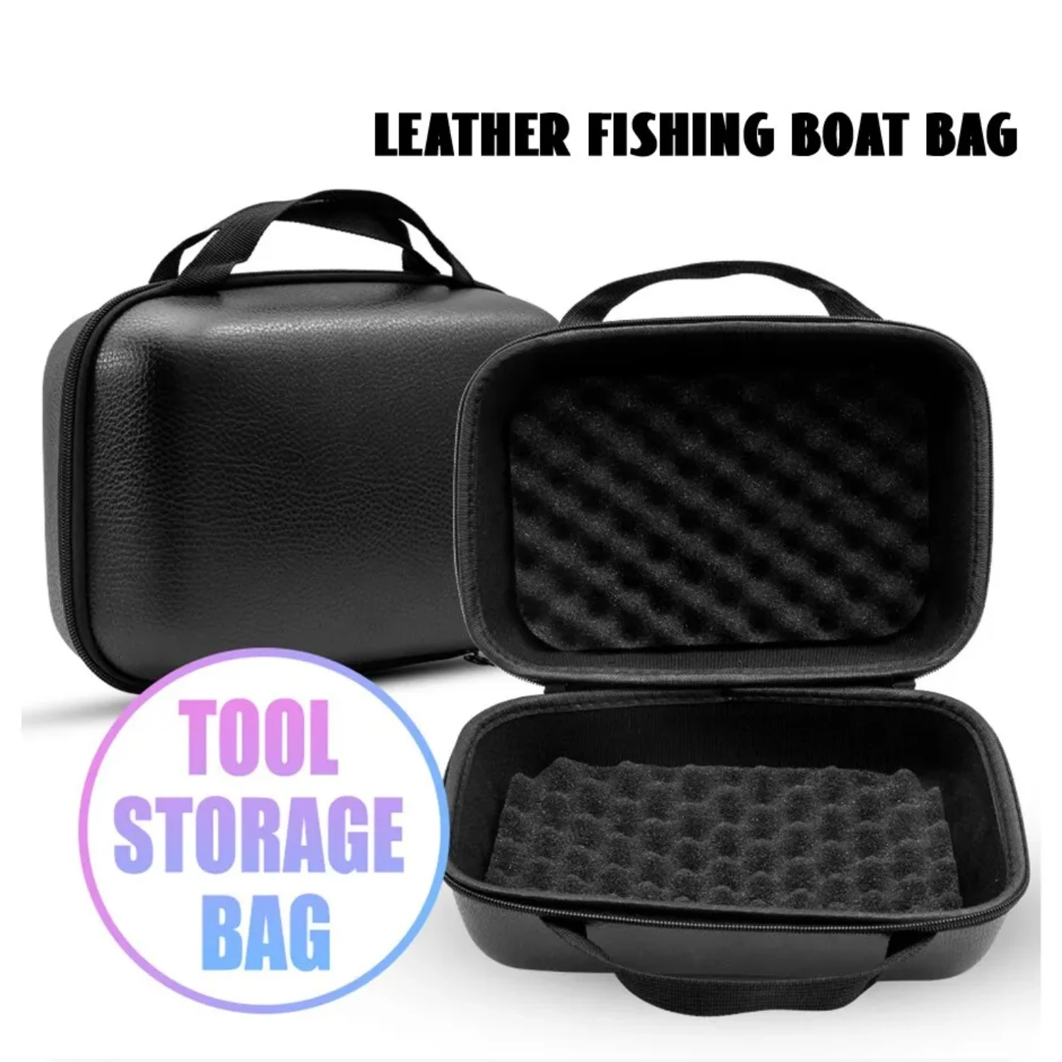 Spinning Reel Case Cover PU Fishing  M L Shockproof Waterproof Fishing Tackle  Case  1 Or 2 Fishing Reel