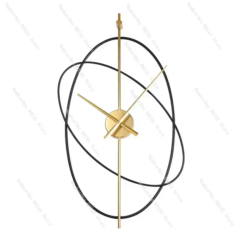 Living Room Fashionable Wall Hanging Art Light Luxury Clock Simple Modern Atmospheric Silent Clock battery-free