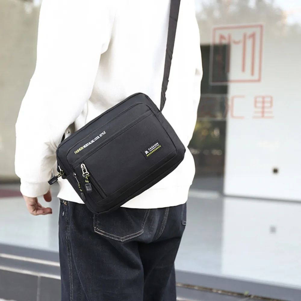 

Fashion Multi-pockets Men's Shoulder Bag Large Capacity Travel Men's Business Bag Work Waterproof Canvas Crossbody Bag for Male