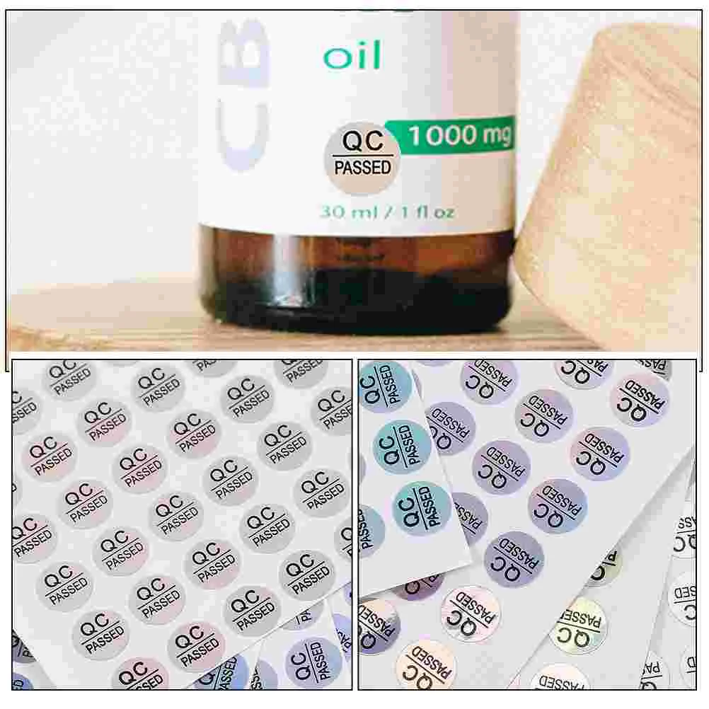 ملصقات تمرير Qc شفافة ، عدّان ، شارات مصنوعة ذاتيًا ، 1 × 1 ، 2 ملصقات ، اختبار فحص الجودة ، مكتب نسائي