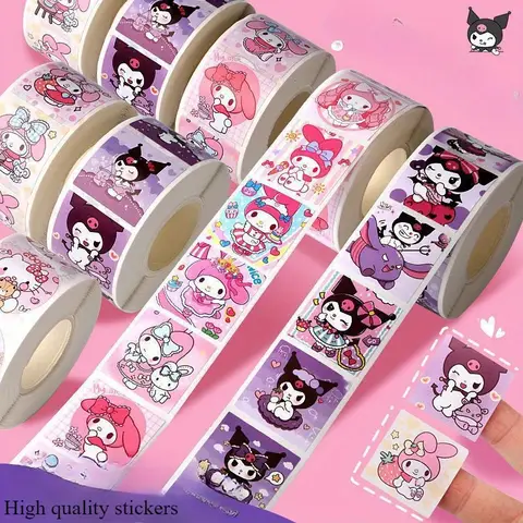 500pc Sanrio series decorative stickers, suitable for room, living room, wall decoration, self-adhesive and easy to tear sticker
