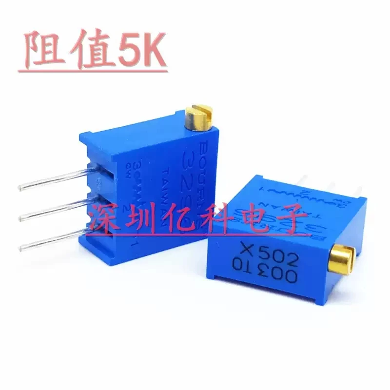 3296X-1-502LF imported BOURNS precision multi turn adjustable resistor/potentiometer 5K side adjustable X502