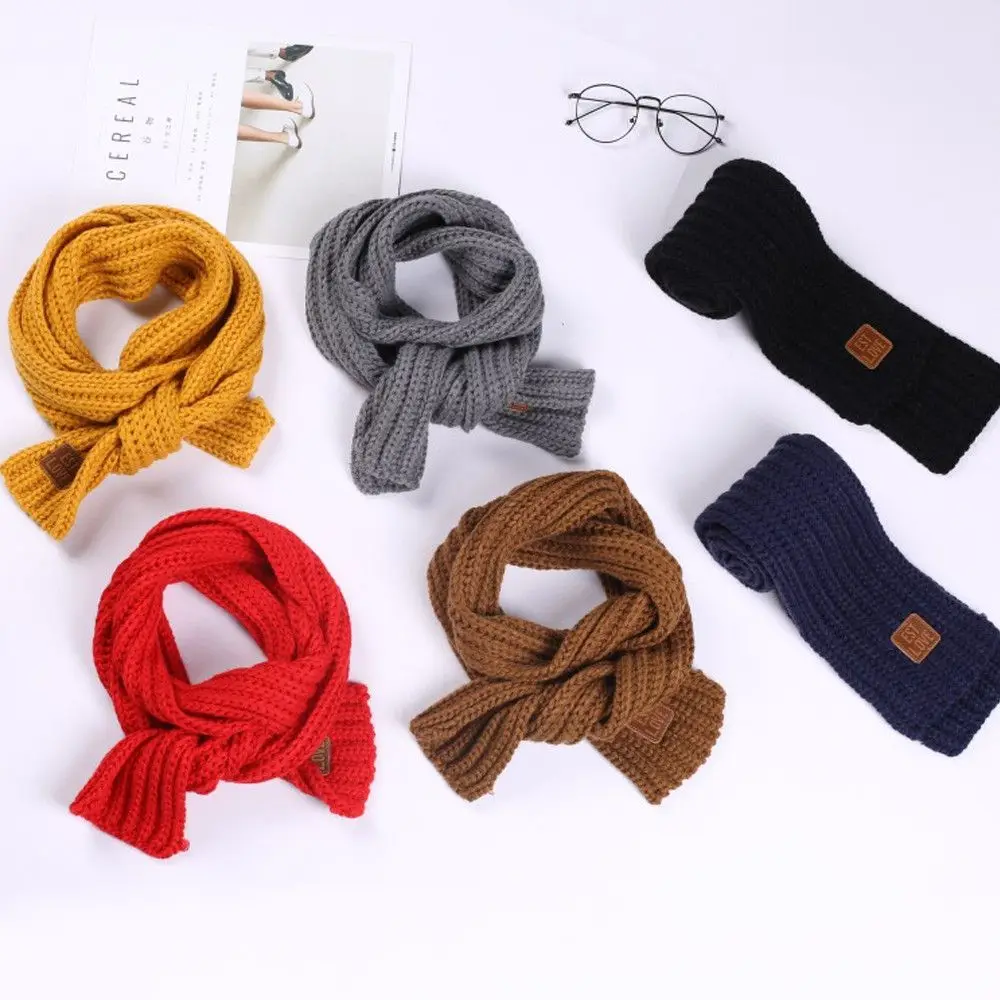 

Warm Kids Scarf Fashion Outdoor Thick Knitted Scarf Winter Soft Neck Warmer Baby Boys Girls