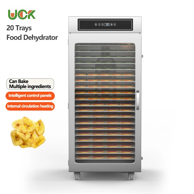 Однозонная 20-локовая коммерческая машина для сушки фруктов, дегидратор для грибов и овощей