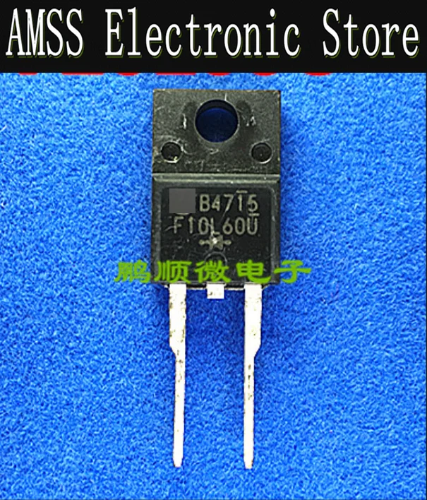 AMSS 10PCS/1lot USED F10L60U 600V 10A Quick Recovery Diode Original Imported Disassembly Quality Assurance