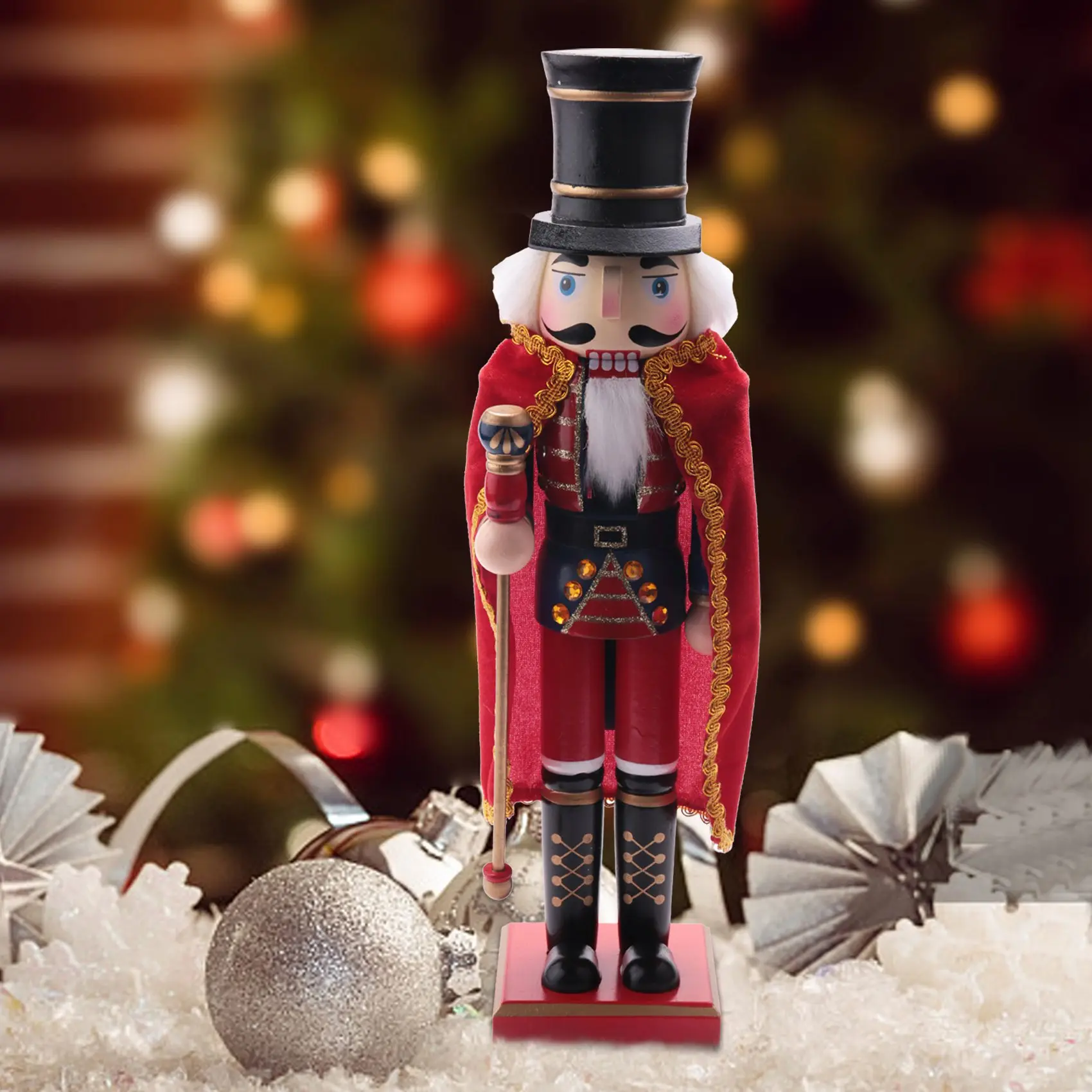 ABKO-38Cm Nutcracker Puppet Miniatures Christmas Gifts Living Room Table Decorations
