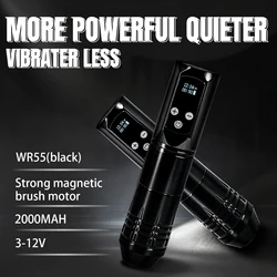 Wireless Tattoo Pen Tattoo Machine Motor Stroke 4mm LED 4 Gears Adjustable Suitable for Novice Tattoo Artists Tattoo Supplies